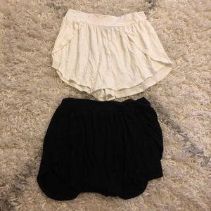 Bundle of White and Black Soft Shorts!